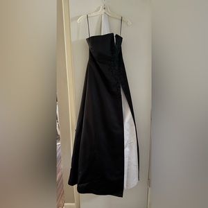 Black and white formal gown